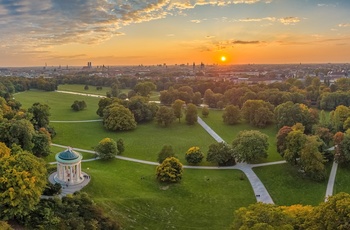 Udsigt over  Englischer Garten i München