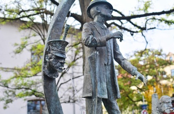 Statue ved Viktualienmarkt i München, Sydtyskland