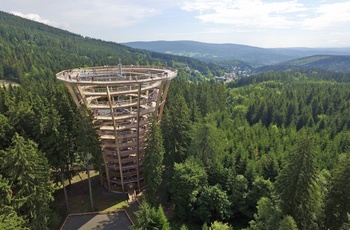 Udsigtspunkt over Krkonose bjergene - Tjekkiet