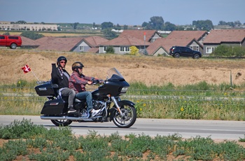 Par på motorcykel gennem USA