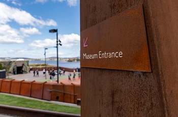 Indgangen til MONA-museet i Hobart på Tasmanien