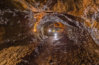 Vulkanske grotter i Sao Vicente på Madeira