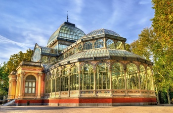 Crystal Palace i El Retiro park i Madrid, Spanien