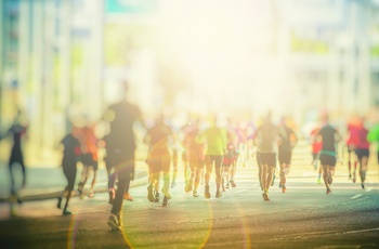 Marathon løb på vej i storby