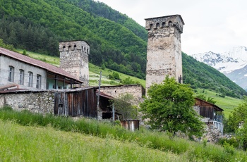 Svan-tårne i Mestia - Georgien