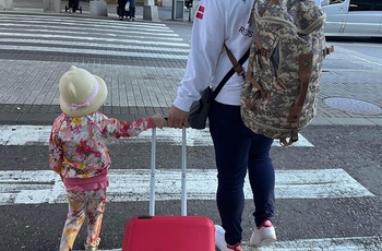 Martin med sin datter på vej til nye eventyr - rejsespecialist i Lyngby