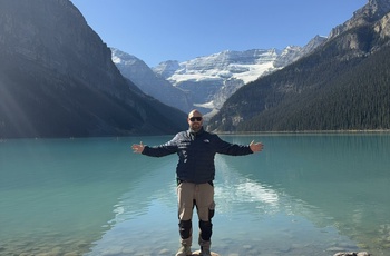 Martin ved Lake Louise, De Canadiske Rockies - rejsespecialist i Lyngby