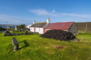 Mary Ann's Cottage fra 1850 nær Dunnet, Skotland