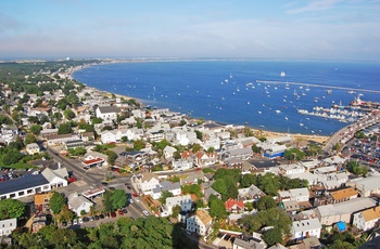 Luftfoto af Provincetown på Cape Cod, Massachusetts