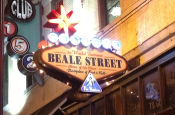 Beale Street skilt i Memphis, USA
