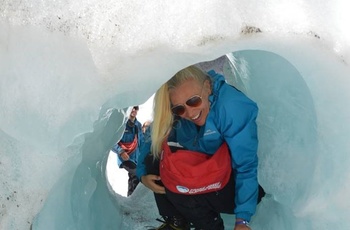 Mette på Franz Josef gletcher i New Zealand - rejsespecialist fra Aalborg