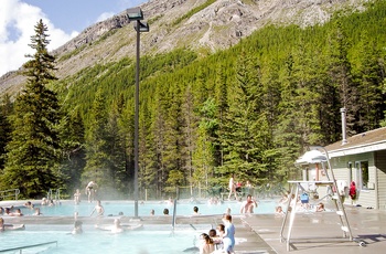 Miette Hotsprings nær Jasper i Alberta - Canada