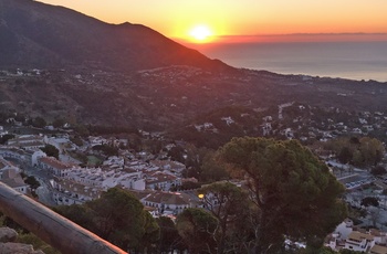 Solnedgang over Mijas, Andalusien