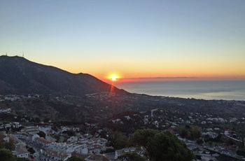 Solnedgang over Mijas, Andalusien