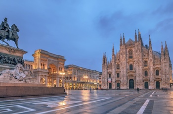 Milano - Piazza del Duomo om aftenen