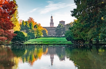 Sempione park om efteråret, Milano