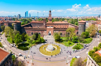 Sforzesco slottet i Milano - Italien