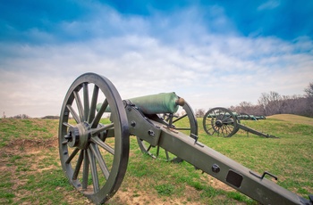 Kanoner i Vicksburg National Military Park - Mississippi i USA