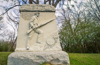 Monument for faldne soldater i Vicksburg - Mississippi i USA
