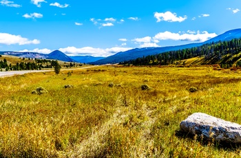 Highway 191 gennem Gallatin National Forest i Montana, USA