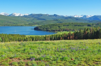 Georgetown Lake i Rocky Mountains - Montana i USA