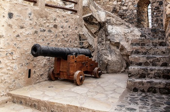 Gammel kanon i Mutrah Fort i Muscat - Oman