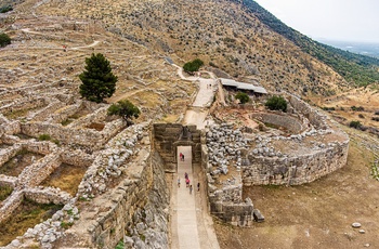 Løveporten i Mykene - et arkæologisk område nær Mykines på Peloponnes - Grækenland