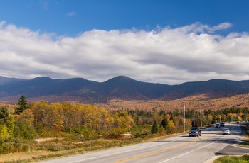 Vej gennem White Mountain National Forest, New Hampshire