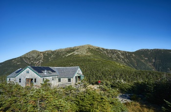 Bjerghytte langs Appalachian trail gennem White Mountain National Forest, New Hampshire