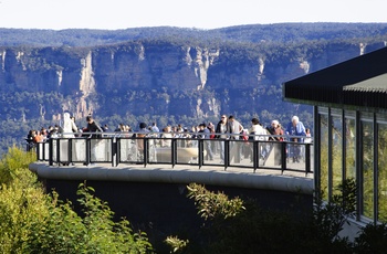 Udsigtspunktet Echo Point med udsigt til Blue Mountains - New South Wales