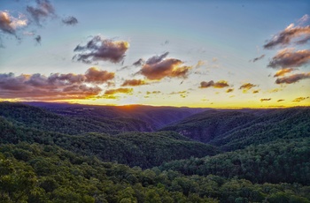 Solnedgang over Guy Fawkes River National Park - New South Wales