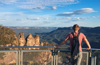 Udsigtspunkt til The Tree Sisters og Blue Mountains - New South Wales