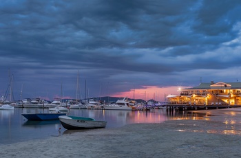 Aftensstemning på stranden i Port Stephens - New South Wales