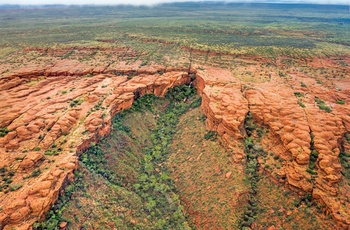 Udsigt fra helikopter over Kings Canyon i Watarrka National Park, Northern Territory - Australien