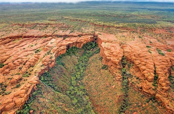 Udsigt fra helikopter over Kings Canyon i Watarrka National Park, Northern Territory - Australien