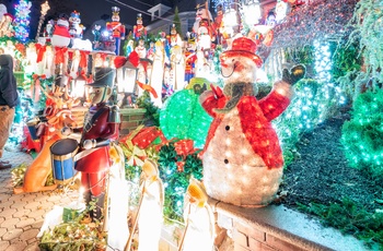 Julelys i Dyker Lights i Brooklyn, New York