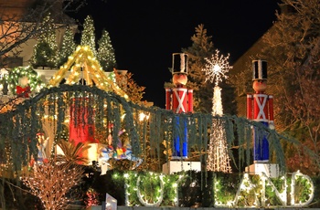 Julelys i Dyker Lights i Brooklyn, New York