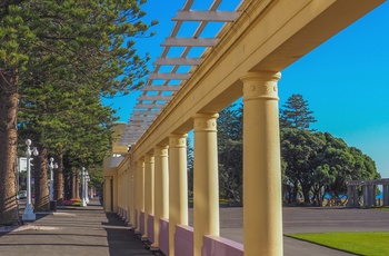 Promenaden i Art Deco stil i Napier, Nordøen i New Zealand