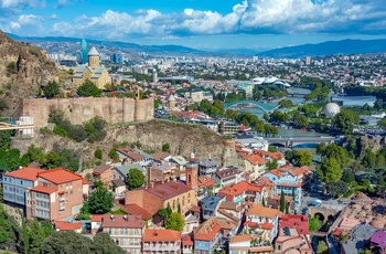 Narikala-fæstningen i Tbilisi - hovedstaden i Georgien