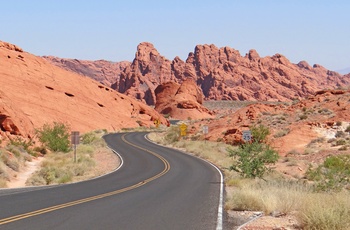 Nevada Scenic Byway gennem Valley of Fire State Park i Nevada - USA