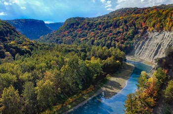 Efterårsfarver i Letchworth State Park , New York State