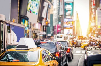 Trafik ved Times Square, New York