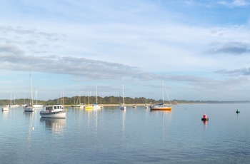 Små både ved Port Macquarie, New South Wales, Australien