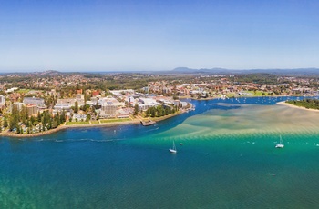 Luftfoto af Port Macquarie, New South Wales i Australien