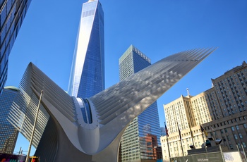 Freedom Tower set fra Ground Zero i New York, USA
