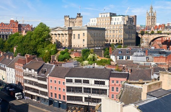 Udsigt fra Castle Keep i Newcastle, England