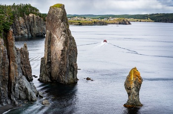 Havstakker på Skerwink Trail på Newfoundland, Canada
