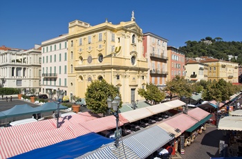 Cours Saleya, blomstermarkedet i Nice