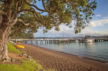 Havnekajen i Russel, Bay of Islands på Nordøen - New Zealand