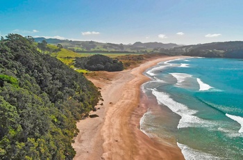 Hot Water Beach på Coromandel-halvøen i New Zealand